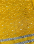 Yellow Upada Silk with Embroidery and Sequence work suit