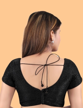 Black Sequin Embroidered Blouse