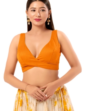 Silk Green V Neck Blouse