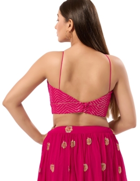 Art Silk Pink V Neck Blouse