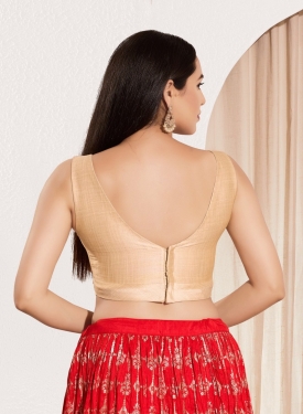 Cream Mulberry Silk V-Neck Blouse with Back Closure