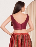 Dark Maroon Mulberry Silk Blouse