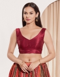 Dark Maroon Mulberry Silk Blouse
