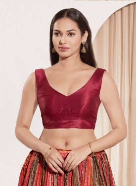 Dark Maroon Mulberry Silk Blouse