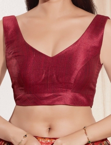 Dark Maroon Mulberry Silk Blouse