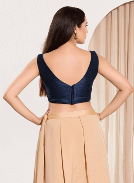 Navy Blue blouse combines timeless elegance