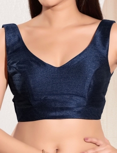 Navy Blue blouse combines timeless elegance