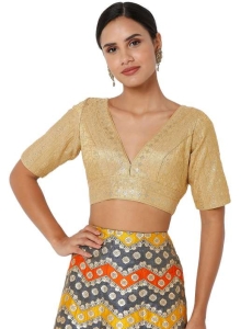 DARK GOLD EMBROIDERED BLOUSE