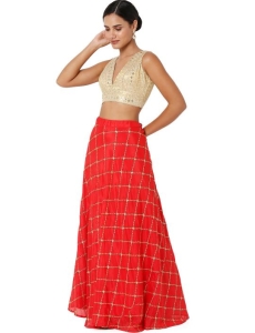 Gold Sleeveless V Neck Blouse