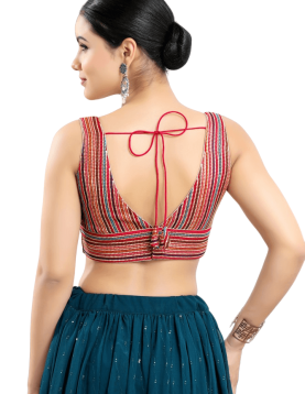 Pink V Neck Sleeveless Blouse