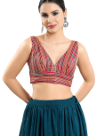 Pink V Neck Sleeveless Blouse
