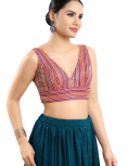 Pink V Neck Sleeveless Blouse