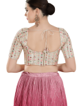 Tassar Silk Sequin Work Fancy in Off White 