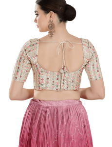 Tassar Silk Sequin Work Fancy in Off White 