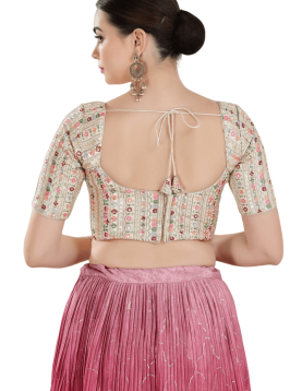 Tassar Silk Sequin Work Fancy in Off White 