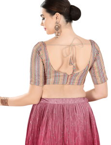 Multi Color Sequin Work Sweetheart Neckline Blouse