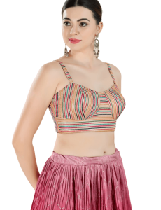 Multi Color Sequin Work Sleeveless Blouse