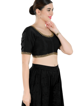 Black Mulberry Silk Blouse