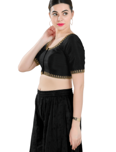 Black Mulberry Silk Blouse