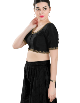 Black Mulberry Silk Blouse