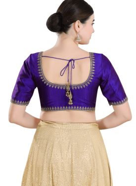 Brinjal Mulberry Silk Blouse