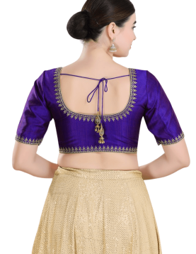 Brinjal Mulberry Silk Blouse