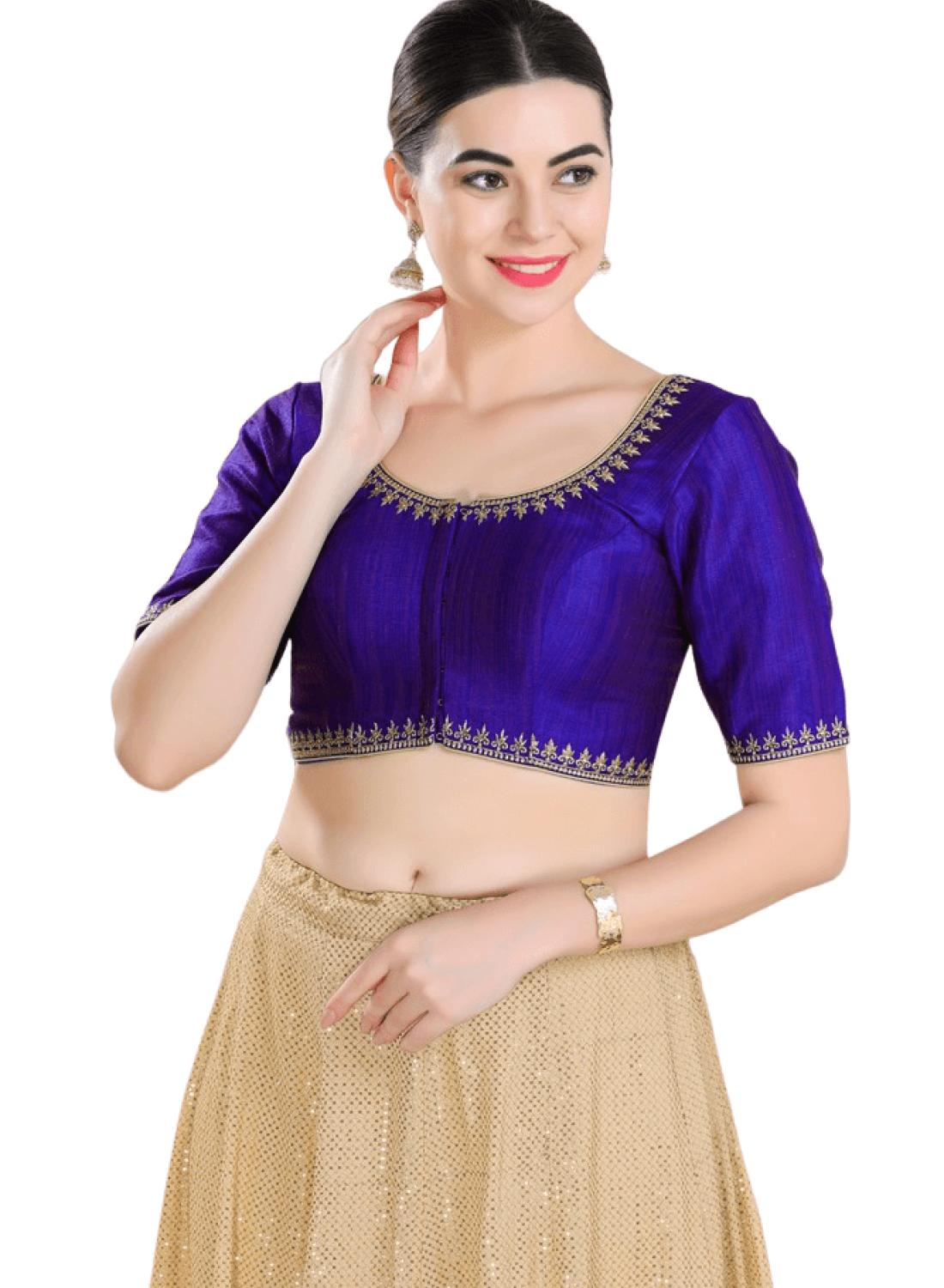 Brinjal Mulberry Silk Blouse