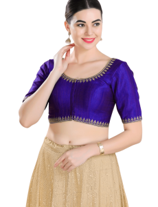 Brinjal Mulberry Silk Blouse