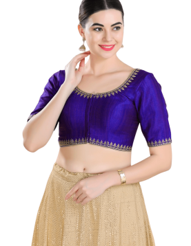 Brinjal Mulberry Silk Blouse