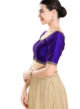 Brinjal Mulberry Silk Blouse