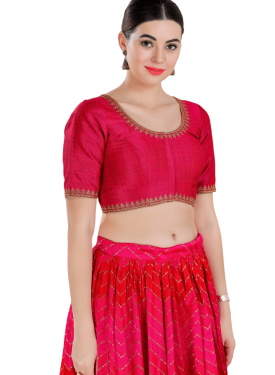 Dark Pink Mulberry Silk Blouse