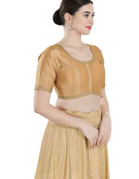 Gold Mulberry Silk Blouse