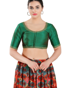 Green Mulberry Silk Blouse