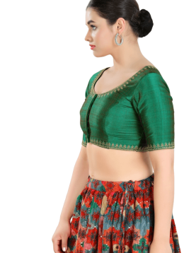 Green Mulberry Silk Blouse