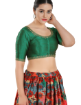 Green Mulberry Silk Blouse