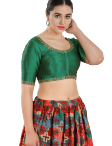 Green Mulberry Silk Blouse