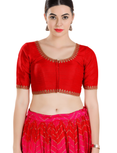 Red Mulberry Silk Blouse