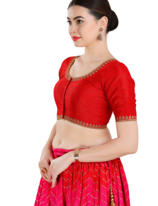 Red Mulberry Silk Blouse