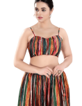 Multi Sweatheart Neck Sleeveless Blouse