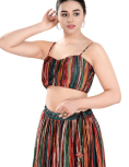 Multi Sweatheart Neck Sleeveless Blouse