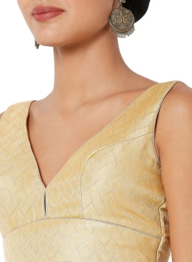 Gold Zigzag Designer Blouse