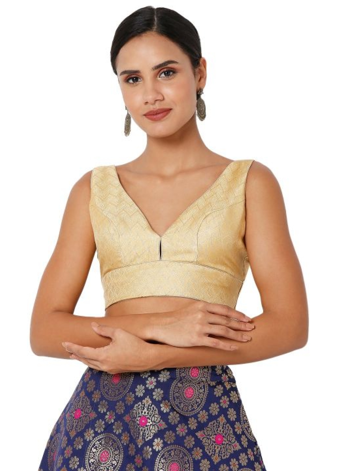 Gold Zigzag Designer Blouse