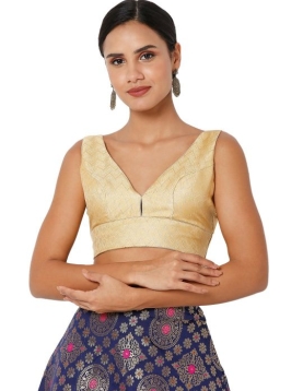 Gold Zigzag Designer Blouse