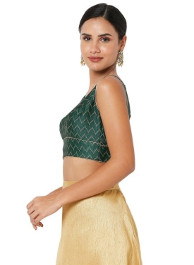 Green Zig Zag Designer Blouse