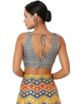 Grey Zig Zag Designer Blouse