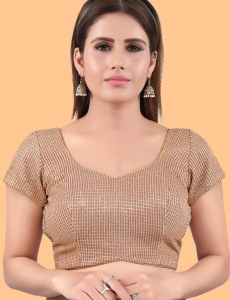 Copper Art silk V Neck Blouse